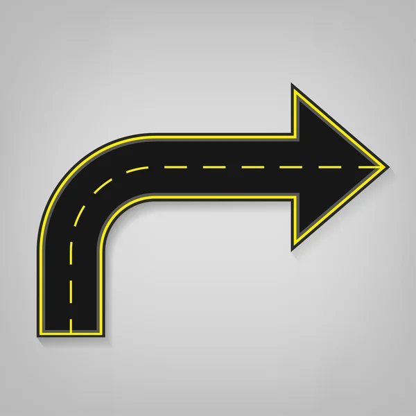 Icône flèche route — Image vectorielle