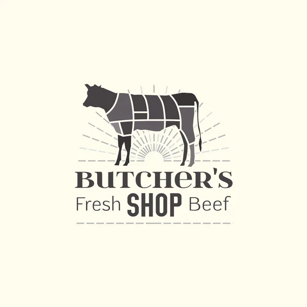 Логотип мясного магазина — стоковый вектор