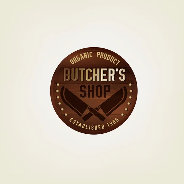 Butcher Shop logotyp — Stock vektor