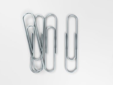Paper clip isolated. 3d rendering