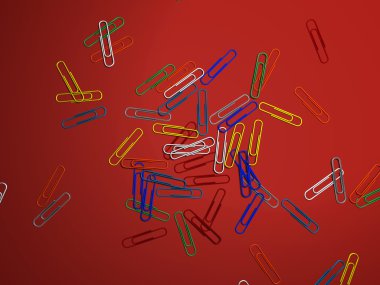 Paper clip isolated. 3d rendering