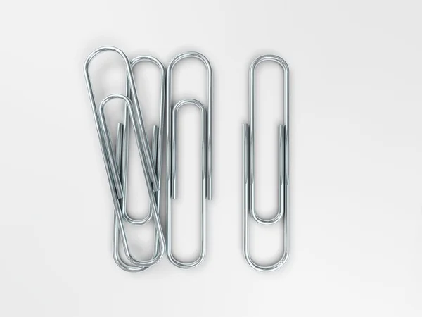 Paper clip isolated. 3d rendering — ストック写真