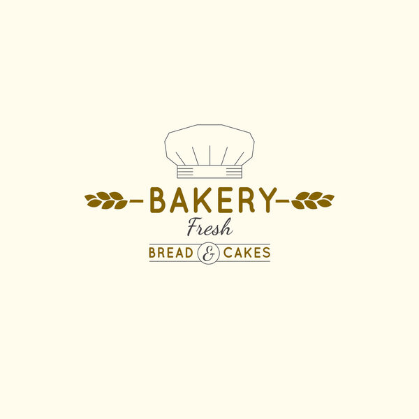 Векторный редактируемый логотип пекарни
