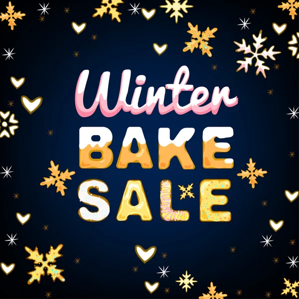 Winter Bake Sale 01 A — Stock Vector