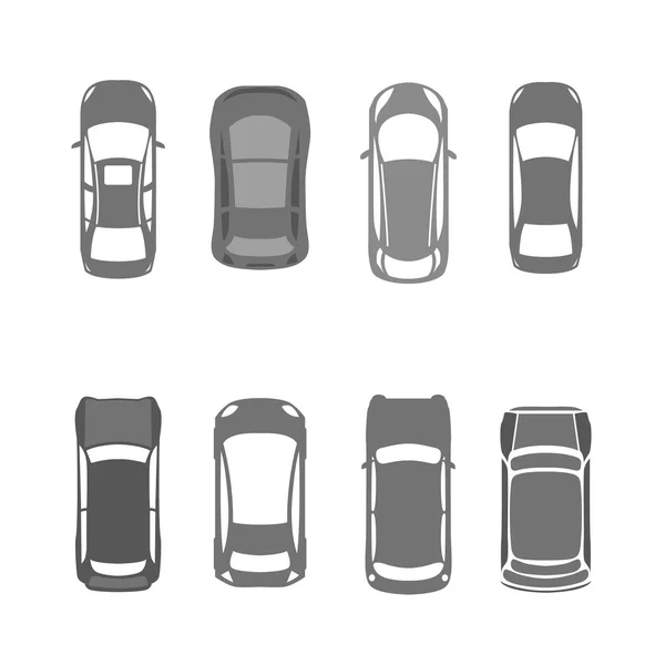 Cars top view 02 A — Stock Vector