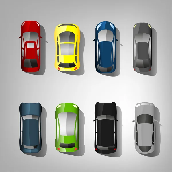 Cars top view — Stock Vector