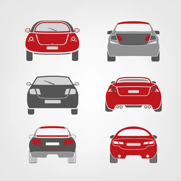 Siluetas de coche vectorial — Vector de stock