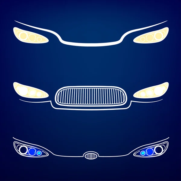 Car Headlights vector — Stock Vector
