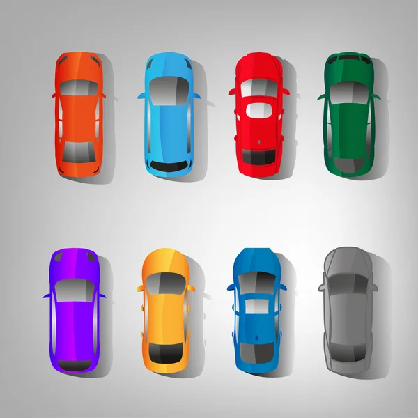 Cars top view icons — Stock Vector © annyart #93684562