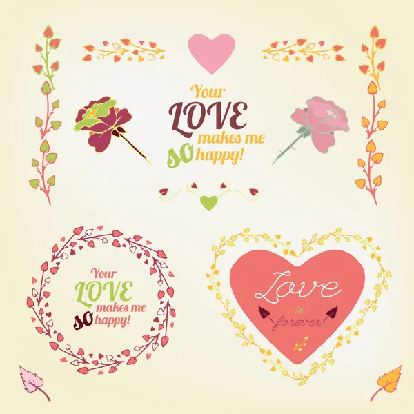 Valentin szerelem kártya 02 A — Stock Vector