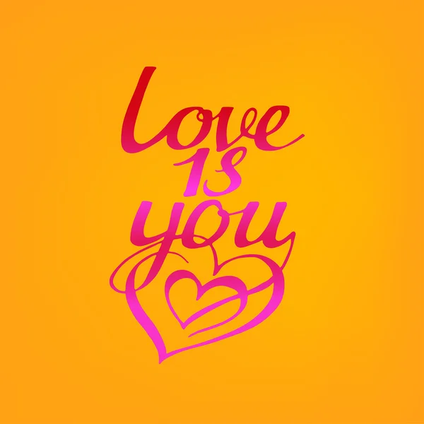 Love lettering vector — Stock Vector