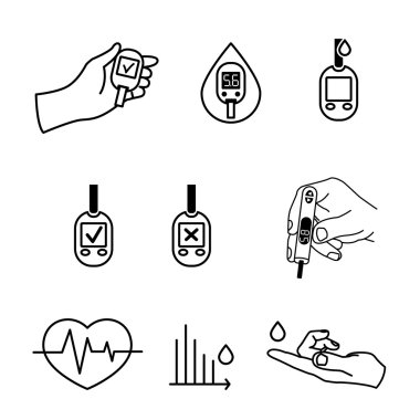 Diabetes Icons vector