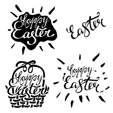 Vektör Paskalya yazı