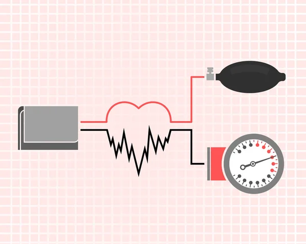 Blood pressure measuring — Stock Vector