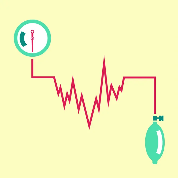 Blood pressure measuring — Stock Vector