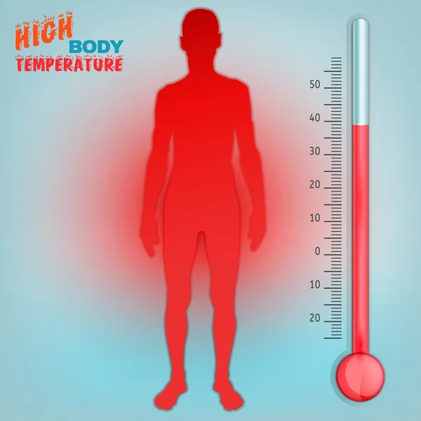 Vector Temperatura corporal — Vector de stock