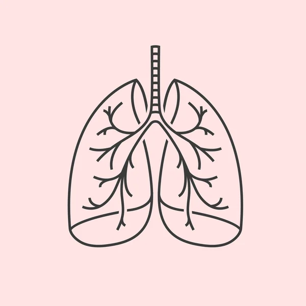 Ícone de pulmão vetorial —  Vetores de Stock