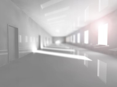 boş showroom 3d render