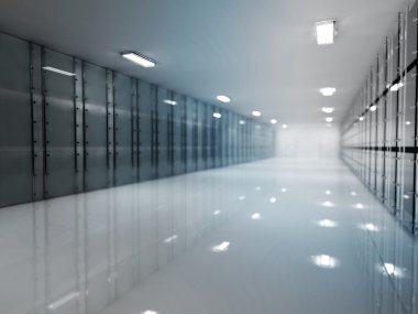 boş ışık büyük salonu 3d render