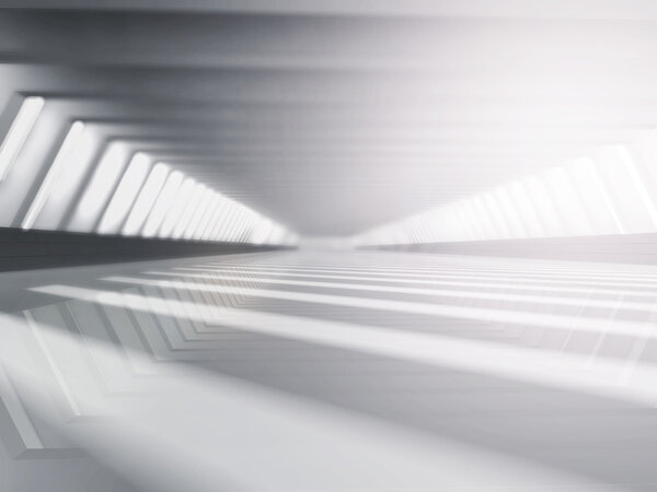 пустое белое открытое пространство 3D рендеринг
