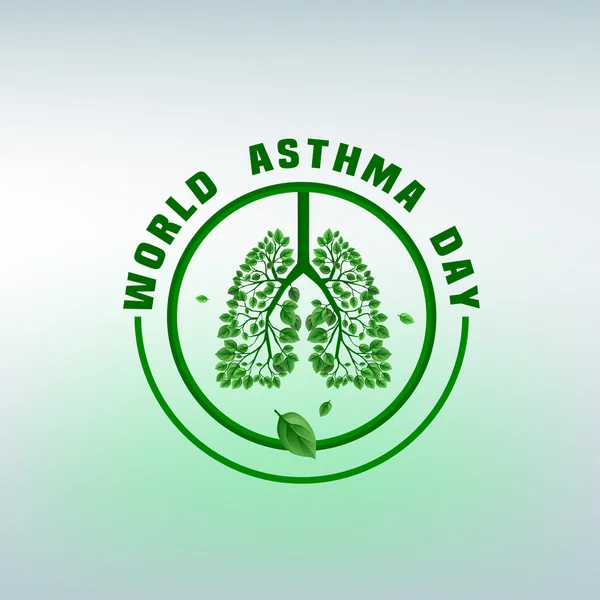 Λογότυπο ημέρα άσθματος — Διανυσματικό Αρχείο