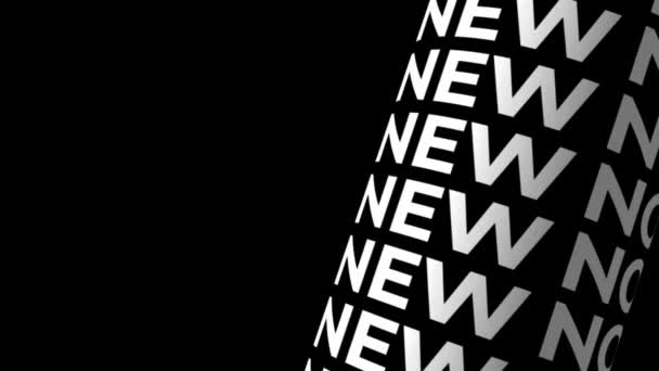 The New Normal 3D text cylinder rotation animation on black background with copy space for your text or artwork. The new normal after COVID-19 concept. The disruption human lifestyle — Stock Video