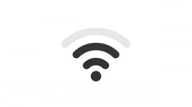 Wi-fi. Wi-Fi yasak bölge. Kablosuz teknoloji. Dünya teknolojisi. 4k video