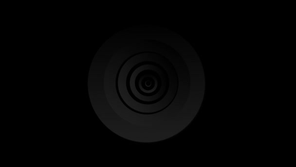 Abstrakt mall med animation av svarta cirkelvågor — Stockvideo