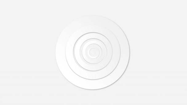 Abstrakt mall med animering av vita cirkelvågor — Stockvideo