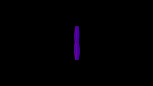 Blå lilla neon nedtælling 10 sekunder smukke kontur Retro glød lys boks farve dynamisk flyvende animation koncept baggrund med refleksion. – Stock-video