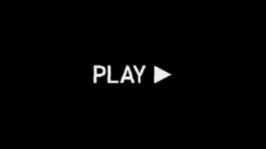 Video kaset kaydedici VCR Oynat Animasyonu. VHS kusurları, objeler ve gürültü. Hasarlı eski kasetlerin arızaları. Statik televizyon sesi. Retro vintage arka plan. 4K Döngü Örtüsü Ekran kipi görüntüleri