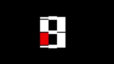 10 'dan 1' e kadar dijital sayılarda arıza var. Dinamik bayram retro renkli renkli video görüntüleri.