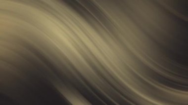 Soyut arkaplanın 3D görüntülenmesi ve Altın çarpık renk gradyanı. Bir düzlemde boya kavisinin güzel karıştırıcı renkleri