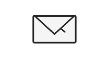 Beyaz Arkaplanda Kırmızı Tezgâhlı E- posta Simgesi. Tezgahlı e-posta bildirimi. Gelen Kutusu E- postası. 