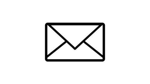 Novo Email Animação 2D para Mail Mensagem App ou Web — Vídeo de Stock