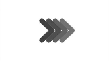 Sosyal medya siyah ve beyaz arka planda sağ Oklar animasyonunu kaydet. Hareketli grafik tasarım. Canlandırılmış grafikleri göster.