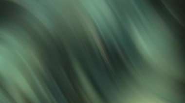 Soyut arkaplan ile yeşil çarpık renk eğiminin 3 boyutlu canlandırması. Bir düzlemde boya kavisinin güzel karıştırıcı renkleri. 