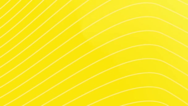 Banderas coloridas abstractas. Formas futuristas dinámicas para la animación 3D 4k de filas y filas de rayas amarillas de colores ondulantes. Animación de gradiente de onda colorida. Patrones geométricos futuros — Vídeos de Stock