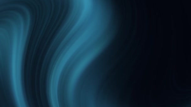 Stijlvolle 3D Abstract Animatie Kleur Golvende Gladde Muur. Onderwerp Meerkleurig vloeibaar patroon. Zwarte Blauwe Golvende Reflectie Oppervlakte Macro. Trendy kleurrijke vloeistofonttrekkingsstroom. Mooie gradiënt textuur — Stockvideo