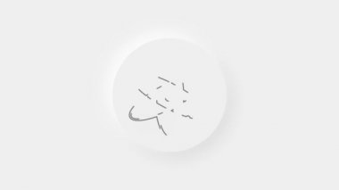 Agnostisizm 3d simgesi beyaz arkaplanda izole edildi. Din koleksiyonundan modayı takip eden düz bilinemezcilik simgesi. Ateizm Sembol Tasarımı. 4k