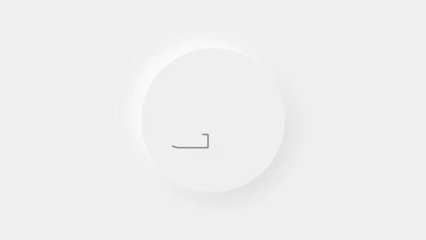 Cloud upload line icon on white background. 4K — Αρχείο Βίντεο