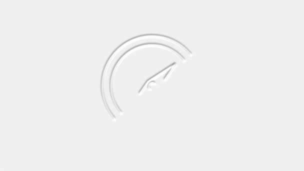 Ícone de bússola isolado no fundo branco. Símbolo de navegação Windrose. Sinal de rosa do vento. 4K — Vídeo de Stock