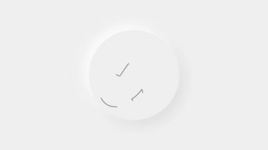 Simge animasyonunu geri dönüştür. Beyaz arka planda oklar. 4k