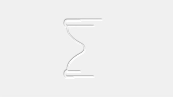 Alte Sanduhr mit fließendem Sandsymbol isoliert auf weißem Hintergrund. Sanduhr-Zeichen. Geschäfts- und Zeitmanagement-Konzept. 4K — Stockvideo