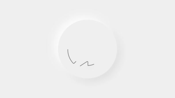 Reycle symbol icon isolated on white background. Круглая иконка стрелки. 4K — стоковое видео
