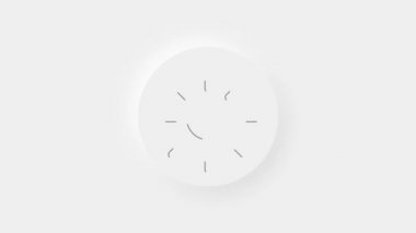 Beyaz arkaplanda güneş simgesi izole edildi. 4K