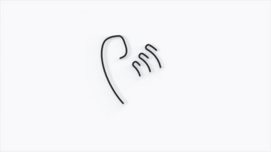 Telefon ahizesi 3D simgesi beyaz arkaplanda izole edildi. Telefon işareti. 4K