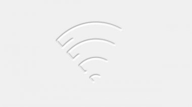 Kablosuz internet ağ simgesi simgesi beyaz arkaplanda izole edildi.