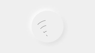 Kablosuz internet ağ simgesi simgesi beyaz arkaplanda izole edildi.
