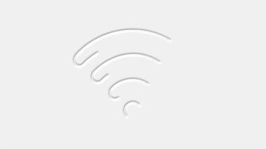Kablosuz internet ağı sembolü neomorfizm simgesi beyaz arkaplanda izole edildi.